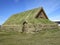 Traditional rural icelandic turf covered house