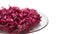 Traditional Russian beet salad,isolated