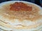 Traditional russian blini with apple jam. Pancakes. Pancake week. Maslenitsa is an Eastern Slavic traditional holiday