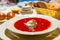 Traditional Russian borscht