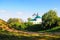 Traditional russian churches and countryside view in Suzdal, Russia