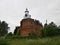 The traditional Russian landscape with the Orthodox Church of the Chapel of Zosima of Vladimir.