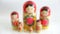 Traditional Russian matryoshka dolls. Defocus