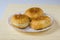 Traditional Russian meat pies belyashi on a plate