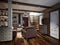 Traditional Rustic Craftsman Farmhouse Living room and Dining room