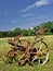Traditional rusty grass mower & haymaker