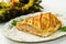 Traditional salmon in puff pastry
