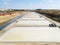 Traditional saltworks. Isla Cristina, Huelva, Spain. Deposits sediments, canals and mud flats. Southern Andalusia saltworks