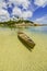 Traditional sampan in the fishing village of Bintan island