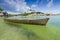 Traditional sampan in the fishing village of Bintan island