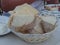 Traditional Sardinian bread served in a basket