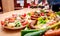 Traditional sausages are arranged for review at food contest