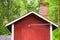 Traditional Scandinavian red wooden house