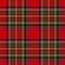 Traditional Scottish tartan plaid Royal Stewart in red, black, green, yellow, white. Seamless Christmas multicolored small check.