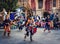 Traditional Shamanic Dance Mexican Caciques Central Park Latin Percussion Rhythm Dancing