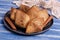 Traditional shortbread cookies with cinnamon