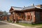 Traditional Siberian wooden house in the Taltsy Architectural-Ethnographic Museum