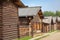 Traditional Siberian wooden house in the Taltsy Architectural-Ethnographic Museum