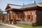 Traditional Siberian wooden house in the Taltsy Architectural-Ethnographic Museum