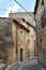 Traditional Sicilian street with local architecture in Mistretta, Italy, Europe