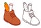 Traditional Sinterklaas shoe with carrot drawing