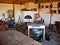 Traditional Slavic kitchen interior, Leba, Poland