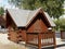 Traditional small log cabin shelter