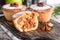 Traditional smerican shortbread apple mini-pie