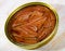 Traditional spanish canned food salted anchovy fillets in oil, nobody