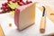 Traditional Spanish cheese, Murcian wine cheese from goat milk w