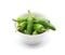 Traditional spanish green peppers. Pimientos de padron.
