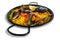 Traditional Spanish plate: paella valenciana