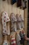 Traditional Spanish shoes for summer, espadrilles, make from soft fabric for baby, children and adults