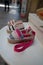 Traditional Spanish shoes for summer, espadrilles, make from soft fabric for baby, children and adults