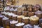 Traditional spices bazaar with herbs and spices in Aswan, Egypt.