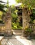 Traditional split gate in balinese garden