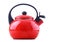 Traditional stainless steel stovetop kettle with whistle