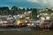 Traditional stilt houses know as palafitos in the city of Castro at Chiloe Island in Chile