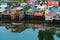 Traditional stilt houses know as palafitos in the city of Castro at Chiloe Island in Chile