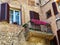 Traditional Stone and Brick Apartment Building, Siena, Italy