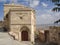 Traditional stone houses and narrow streets in the old town of Uchisar - famous tourist destination in Cappadocia, Turkey