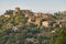 Traditional stone houses and tramuntana mountains in Deia. Balearic islands