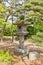 Traditional stone lantern (toro) in Takamatsu castle, Japan