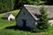 Traditional stone mountain architecture. Alpine house