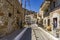 Traditional stoned houses at the coastal village of Gerolimenas and the old harbor. It is a small picturesque fishing village in