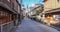 traditional street of higashiyama district in Kyoto old town, Japan