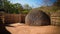 Traditional swati hut at the village near Manzini, Mbabane at Eswatini, former Swaziland