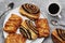 Traditional Swedish fika - a coffee break with pastries