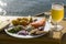 Traditional Swedish midsummer dish with pickled herring