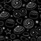 Traditional Swedish sweets black and white seamless pattern. Suitable for printing on packaging, paper, for menu design